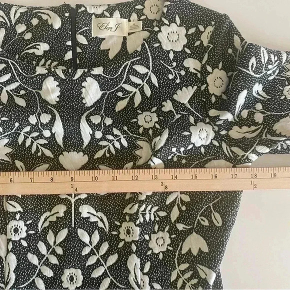 Eliza J Floral Jacquard Fit & Flare Dress - Picture 11 of 12